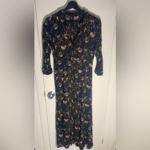 Zara Dresses & Skirts - Zara Premium Denim Collection. Floral Dress. Size S